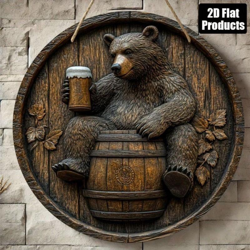 Metal Tin Sign 2D Wall Art Home Decor Flat Hanging Decorative Plaque