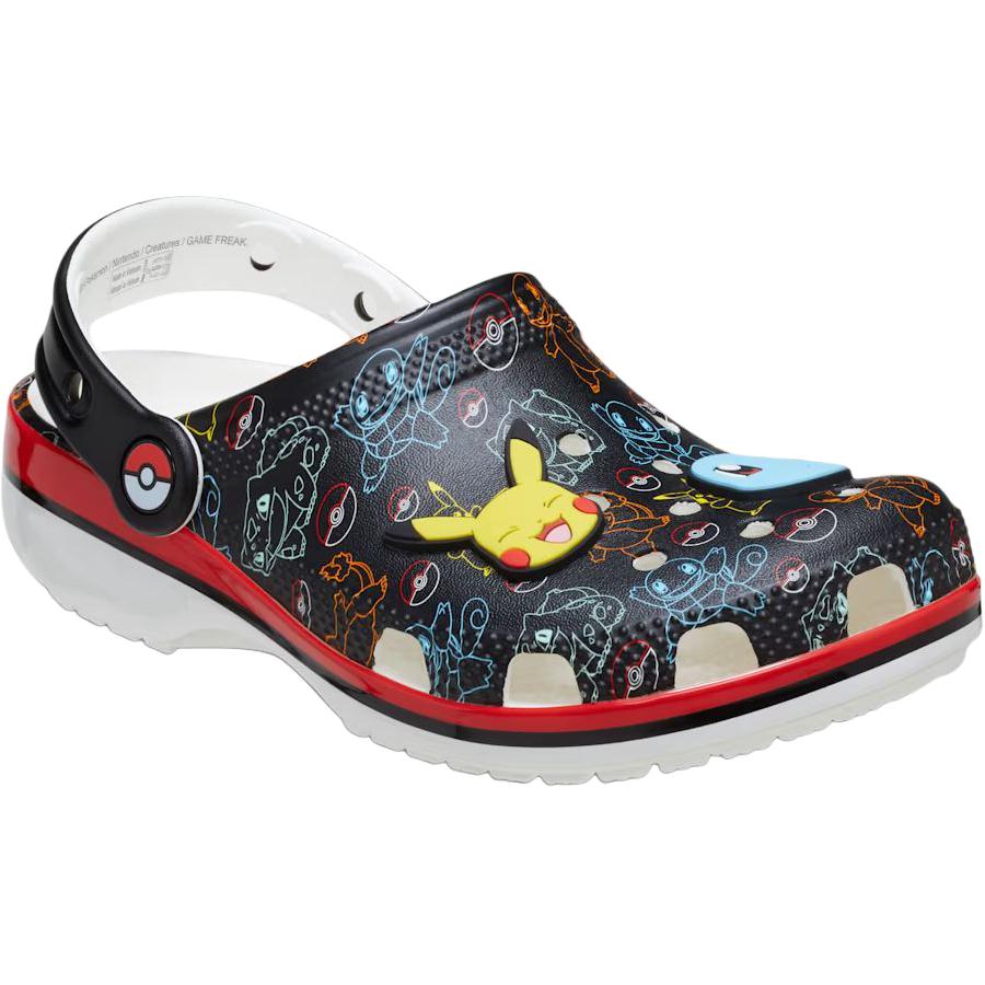 Pokemon x Crocs Classic Clog Abrasion Resistant Low Top Toddler Shoes Black Infant And Toddler