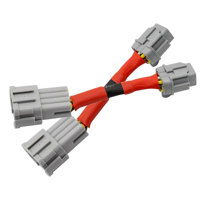 2Pcs Car HID wiring 8 To Halogen 6 Headlight Wire Harness Conversion Adapter Fit For Nissan 350Z 2003 2004 2005