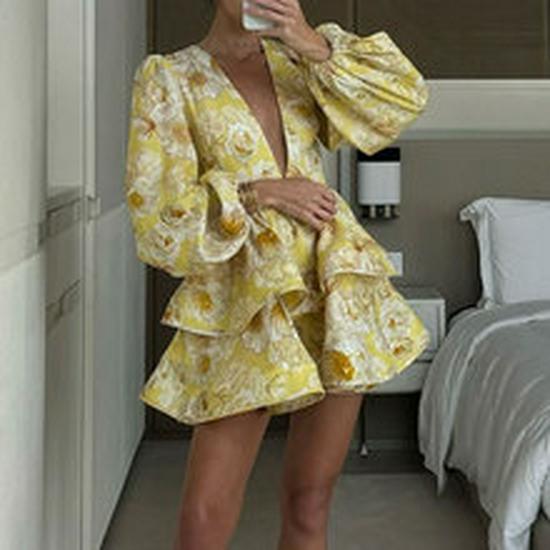 2026 Spring Women's European and American Style Slimming Floral Sling Dress