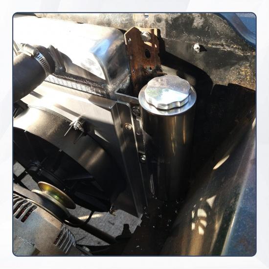 Radiator Coolant Over Flow Puke Tank Can 2 X 10 Inch Polished Stainless Steel 12 OZ 2'' X 10''