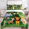 Cute Jungle Animal Casal All Season Duvet Cover Comforter Bedding Sets Soft Quilt Cover and Pillowcases SingleDoubleQueenKing