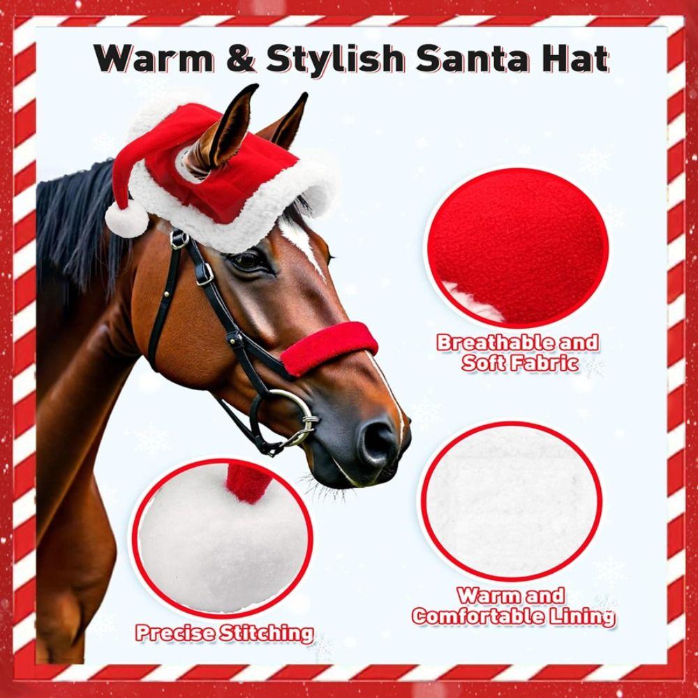 Cute Winter Horse Christmas Hat Photo Props Xmas Horse Hat Christmas Horse Hat  Party Supplies