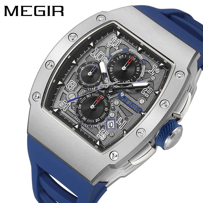 Men'S Multifunctional Luminous Sports Wine Barrel Waterproof 316 Stainless Steel Case 8411