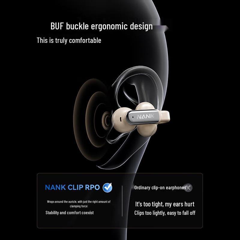NANK Clip Pro Open-Ear Clip-on True Wireless Bluetooth Earbuds