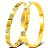 Simple Fashion Roman Numeral Titanium Steel Bracelet with Diamond Inlay for Women - Double Layer Buckle, Colorfast Jewelry.