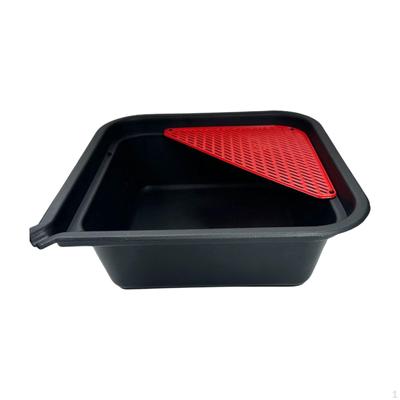 9 Liters Mechanic Automotive Oil Drain Pan Change Tray Universal Versatile 36.5x36.5x12.5cm for