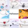 copper Charm Bead Charms Bead Charms Halloween Pumpkin Skull Collection Dangle Compatible With Authentic Bracelets Necklaces Women Do It Yourself Jewe
