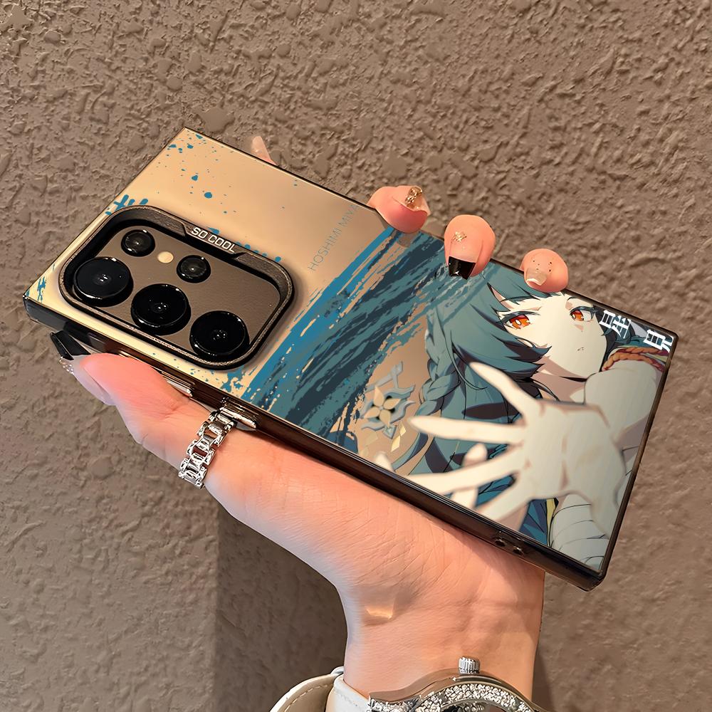 Cool Anime ZZZ Phone Case For Samsung Galaxy S25 Edge S24 S23 S22 S21 S20 Ultra Funda Silicone Silver Cover