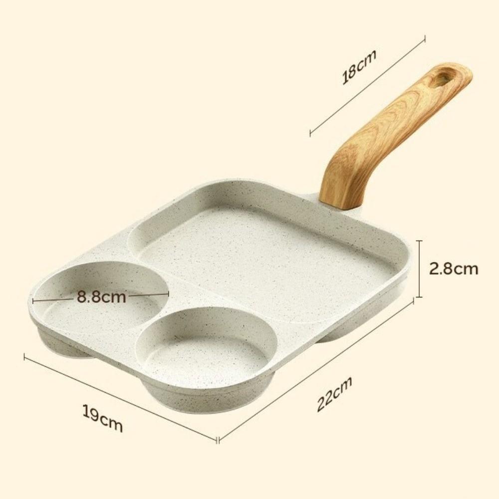 2 In1 Fried Egg Steak Fry Pan Small Mini Hamburger Pan Breakfast Egg Pan  Gas Induction Cooker