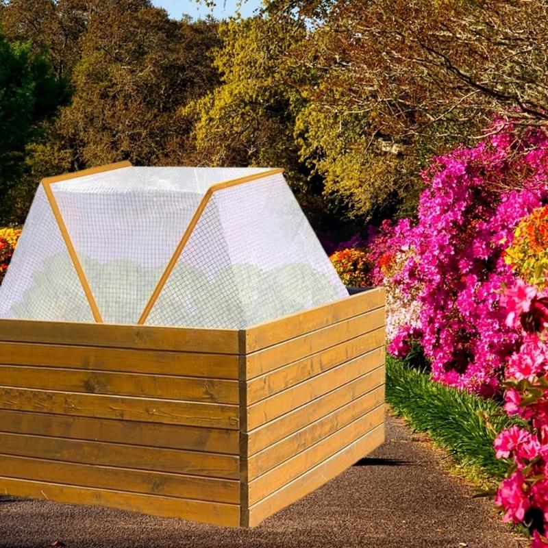 Reusable Foldable Garden Bed Cover Weatherprevent Plant Cage Bird Insect Barrier Mesh For Greenhouses And Balcony Use