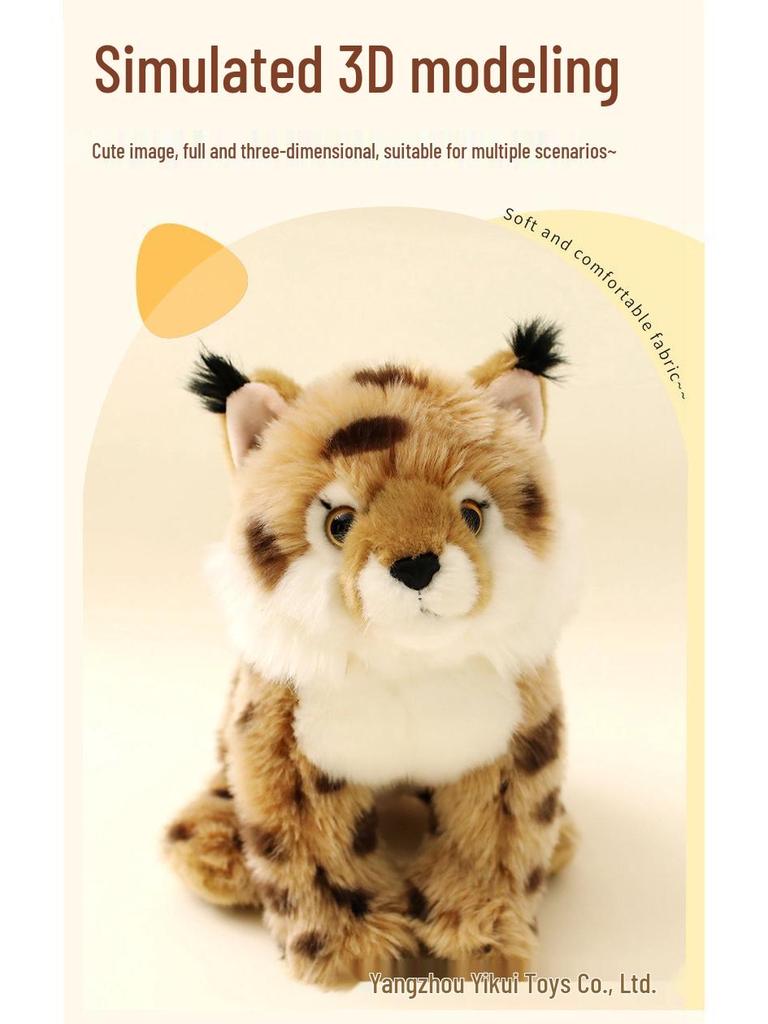INS Style Wild Animal Plush Toy: Lynx, Lion, Lemur, Owl Doll - Creative Gift