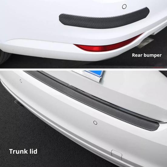Carbon Fiber Car Door Protector Stickers Scratch-resistant Film Auto Trunk Sill Scuff Guard Tape for Enhanced Sealing Noise Reduction