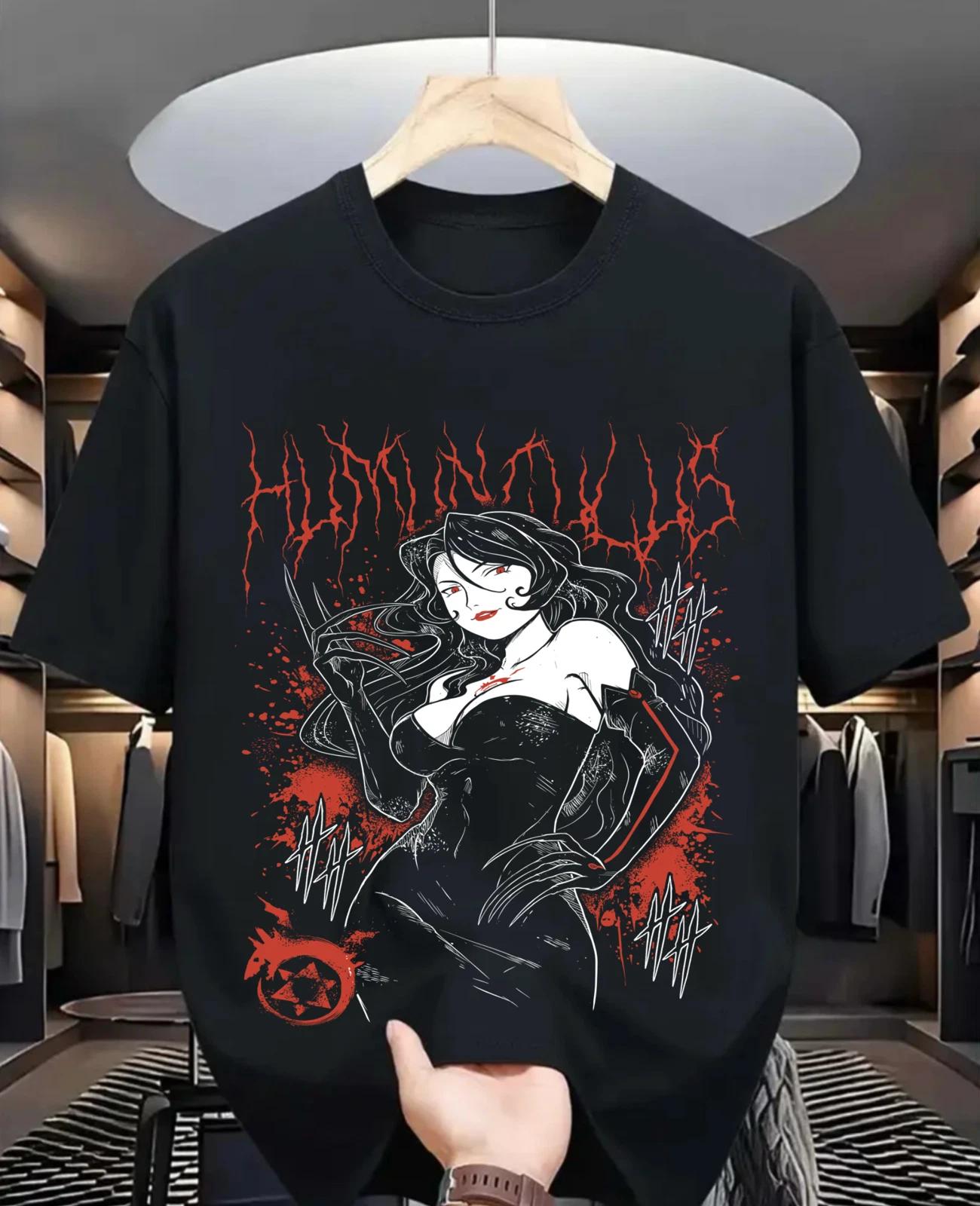 Lust T-Shirt Fullmetal Alchemist FMA Roy Girl Anime Tshirt T-Shirt cartoon gift 3XL