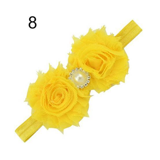 Baby, Kleinkind, Mädchen, Kunstperle, Strass, Blumen-Stirnband, Haarband, Kopfschmuck