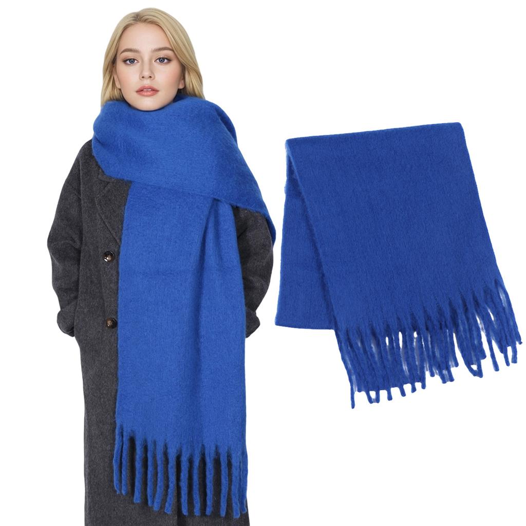 Winter Cashmere Scarf For Women Men Thick Solid Scarves Pashmina Blanket Wraps Soft Neck Warm Bufanda Shawls Long Poncho Echarpe