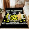 Bvb Soccer Ball Design Printed Office Carpet Chair Cushion  Entryway Rug, Rugs for Living Room, Bedroom Christmas gifts