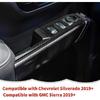 Carbon Fiber Window Lift Panel Switch Trim Cover For Chevy Silverado -