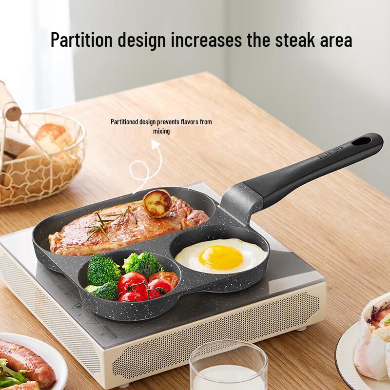 Supor Maifan Stone Non-Stick 4-Hole Breakfast Frying Pan