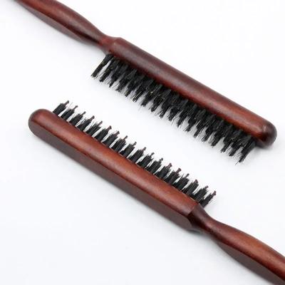 Dreireihige Haarkämme aus Holz für Abendpartys, Brautfrisuren, flauschige Borstenkämme, Dutt-Haarstyling-Zubehör für Frauen