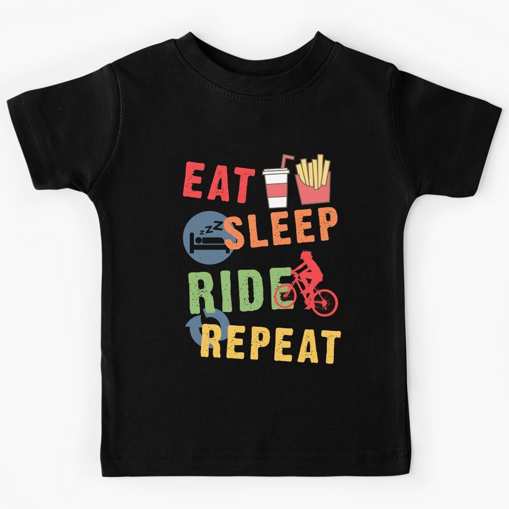 Eat Sleep Ride Repeat Kids T-Shirt 140