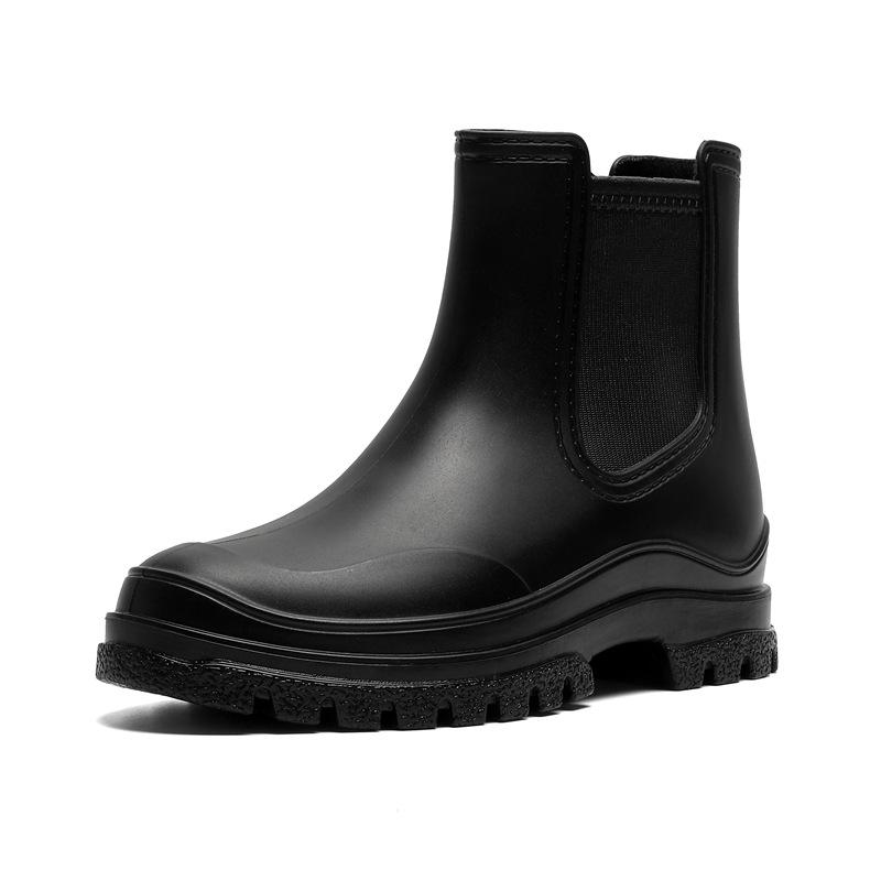 Japońskie Damskie Modne Wodoodporne Gumowe Kalosze na Deszcz - Antypoślizgowe Krótkie