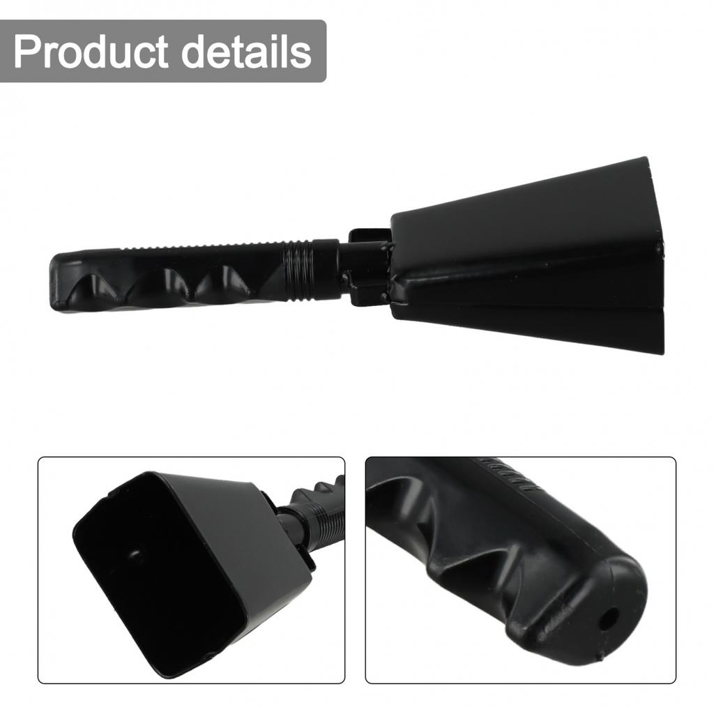 Koebel met handvat, handbel, handpercussie, ijzer en staal