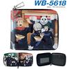 Jujutsu Kaisen Short Wallet Anime Cartoon Leather Bifold Card Holder Coin Purse for Students Men Women