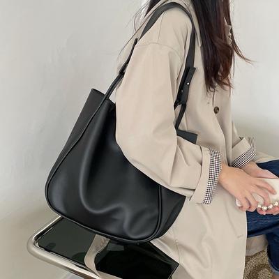Vintage Soft PU Leather Shoulder Bags Large Capacity Underarm Tote Bags Women Fashion Handbag Retro Casual Bucket Bags  News