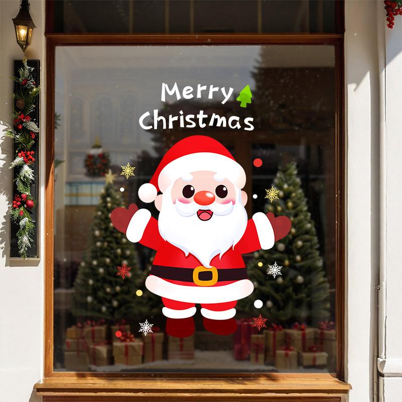 

Витрины Санта-Клауса, Праздничные украшения магазина, Украшения для окон, Атмосферные наклейки для торгового центра small 45 * 60CM