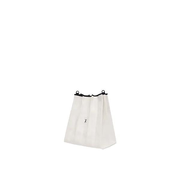 Lucky Pleats Canvas Cross Mini Ivory_Black