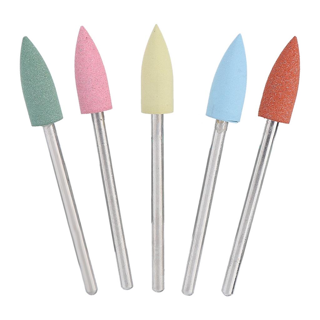 5 Stück Set Gummi-Nagelbohrer Maniküre Pediküre Nagelpolitur Grat Zubehör