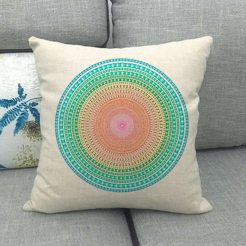 Pattern Geometric Pattern Series Digital Printing Short Plush Pillow Covers For Car Sofa Office Cushion Cover Home Goods