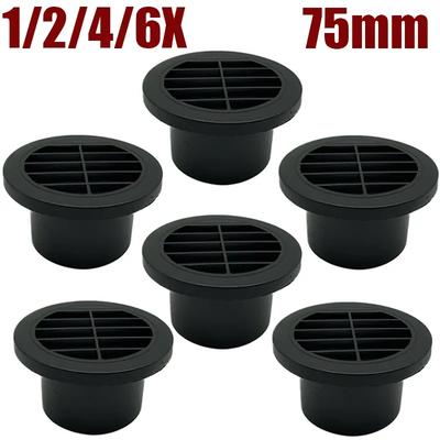 1/2/4/6X 75mm/2.95inch Car Air Vent Ducting Piece Duct Pipe Outlet Rotable Flat Round For Truck VAN Camper Diesel Parking Heater