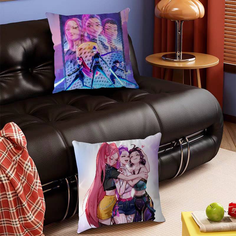 KPop Dämonenjäger Kissenbezug Cartoon Geschenk Kissenbezug Schlafzimmer Zuhause Sofa Stuhl Sitz Dekor Kissenbezug
