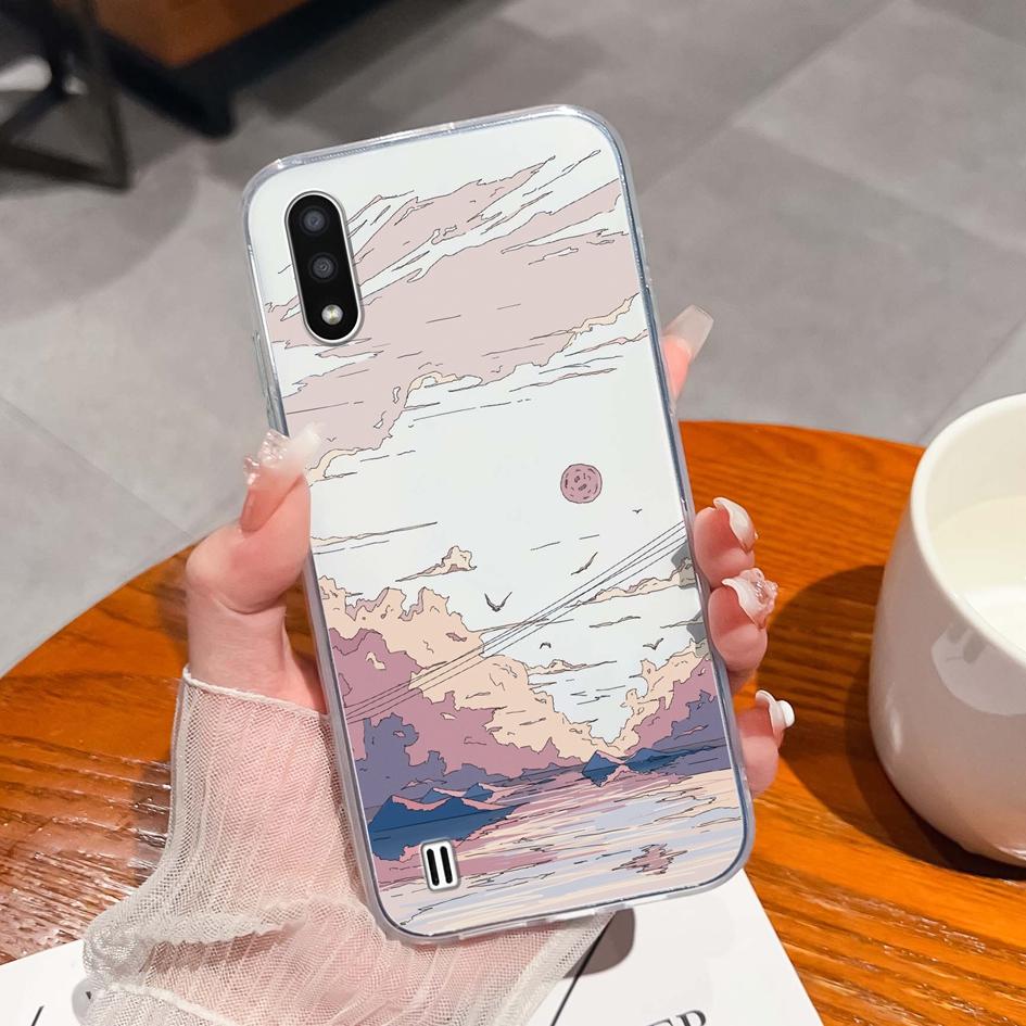 New Cases For Samsung A01 A02 A02S A03 Core A04 A04E A10 A10E A10S A11 A12 A13 A14 A21 A22 New Pink Wings Pattern Silicone High Shockproof For Samsung