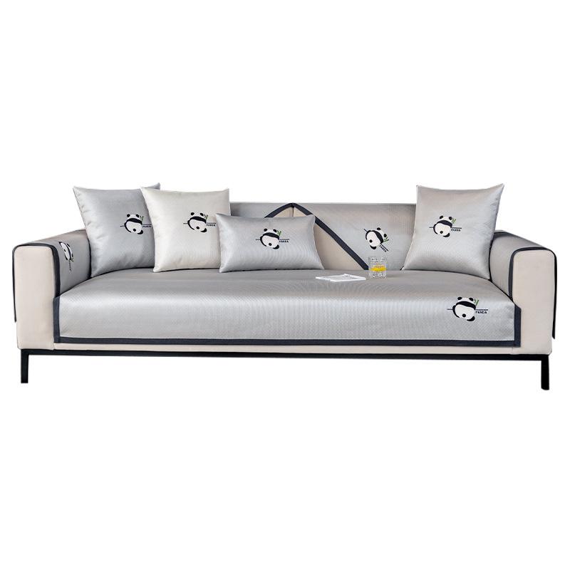 New Cartoon Ice Silk Sofa Cushion Summer Mat Seat Cushion Non-Slip Leather Sofa Cover Summer Cover Cloth Towel