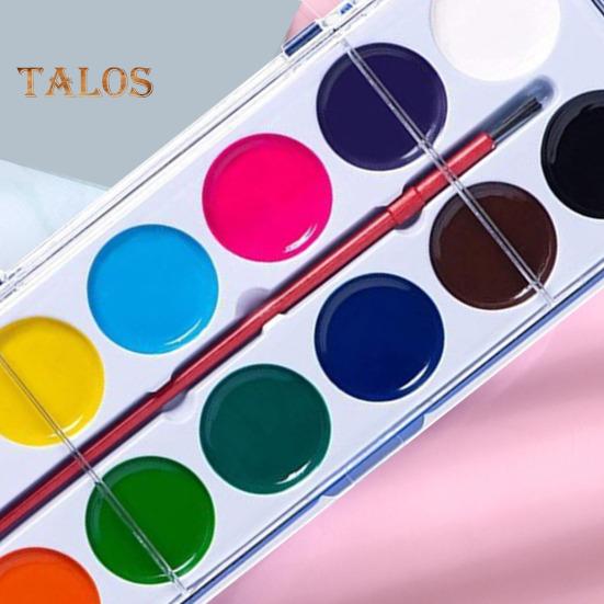 Boxed Watercolor Paint Set Washable Watercolor Paints with Paintbrush Portable Watercolor Palette Kids Art Supplies for Birthday Gift Classroom Travel