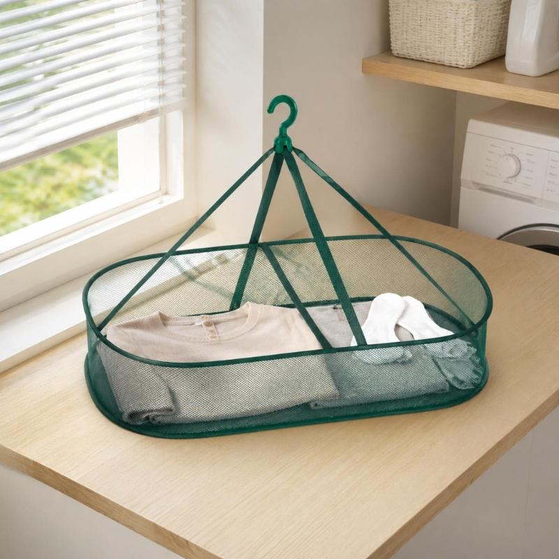 Sweater Drying Rack 2-Pack with Open Woven Platforms, Raised Edges, and Flat or Hanging Placement for Laundry Care