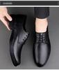 Men's Summer Business Leather Shoes - British Style Lace-up Casual Formal Genuine Leather, Large Sizes Available