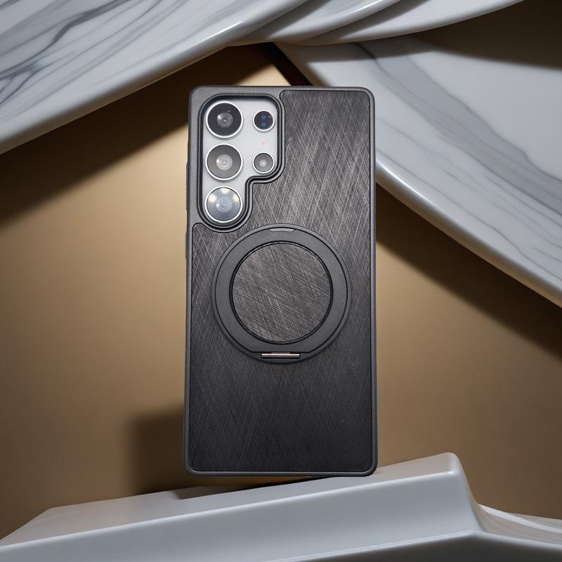 Der 360-Grad drehbare magnetische Ständer mit Holzmaserung für die Samsung S25ultra Handyhülle ist für die S24PLUS Schutzhülle geeignet.