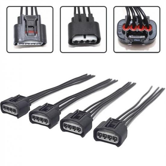 4PCS Car Ignition Coils Connector Plug Harness For Lexus Toyota Camry Sienna