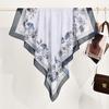 Neuer floral bedruckter 110 Quadratischer Schal Damen Muslimische Hijabs Schal Halstuch Halstuch Schals Kopftuch Bandanas Stirnband Stirnbänder