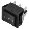 Heschen Rocker Switch ON-Off-ON DPDT 6 Terminals 16A 250VAC Black 2Pack