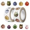 500PCS/Roll Cartoon Christmas Bells Stickers Adhesive Tablet Laptop Phone Decorative Labels Removable