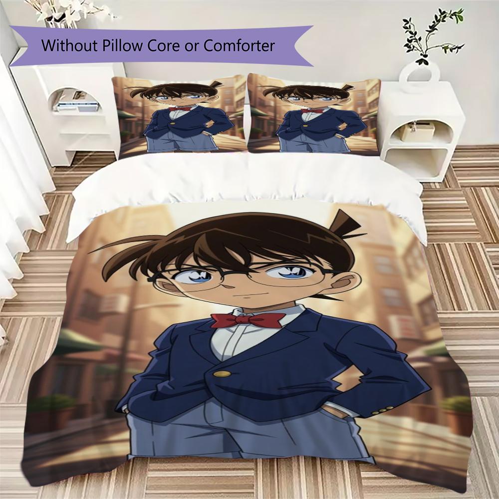 Detective Conan Anime Character Bedding 1 Duvet Cover 2 Pillowcase Without Core Without Core Soft And Comfortable Christmas Birthday Gift