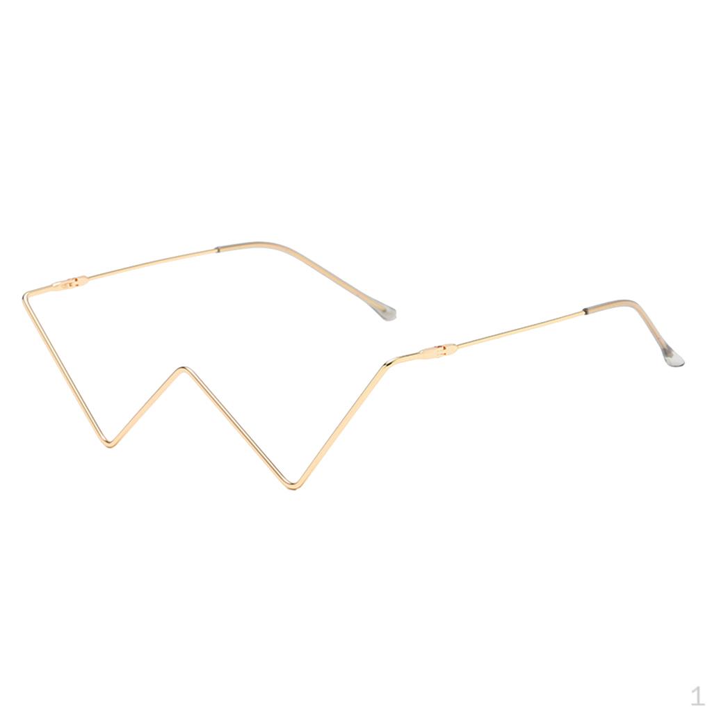 Креативные геометрические полуободковые женские дизайнерские безободковые Gold