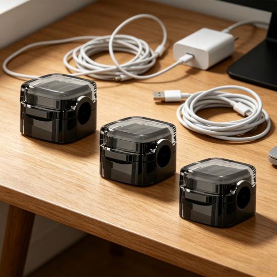 3/6Pcs Magnetic Cord Holder Adhesive Home Office Nightstand Desk Cable Organizer Wire Management Clip Phone Charging Cord Keeper