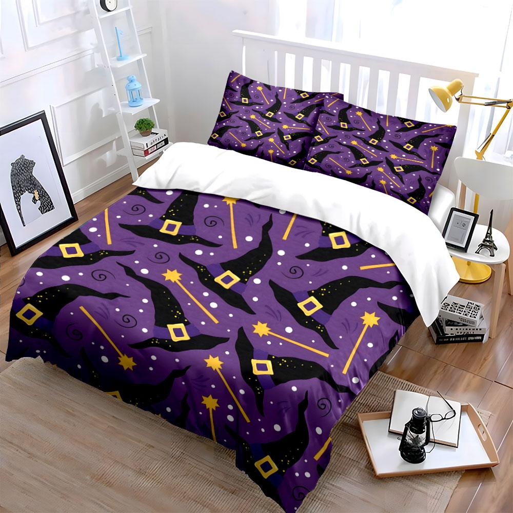 Witch Costume Set For Halloween Magic Exquisite Three-Piece Bedding Set Gift For Kids And Adults
