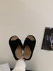 Hairy Cross Small Open-toed Round Head Thick-soled Slippers Outer Wear 2025 Fashion Casual Beach Cool Slippers